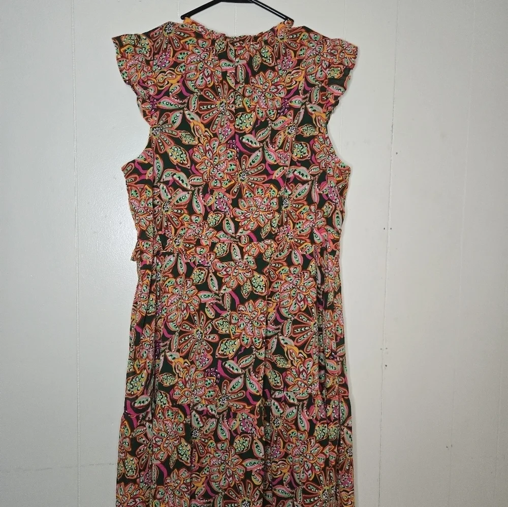 J.Crew Floral Sleeveless Dress-Size 12 -100% Polyester